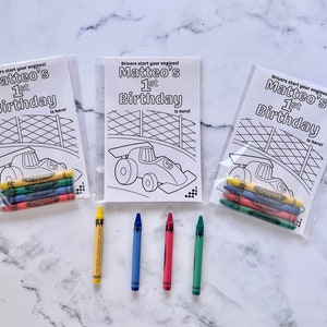 Custom Race Car Coloring Kits Kids Party Favors