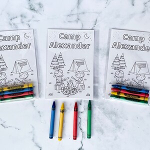 Custom Camping Party Favors Coloring kits