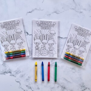 Custom Super Hero Boy Party Favors Coloring kits