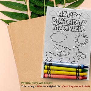 Custom Airplane Coloring Sheets Party Favors