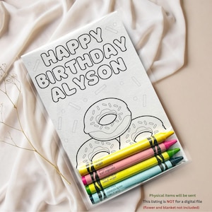 Custom Donut Party Favors Coloring Kit
