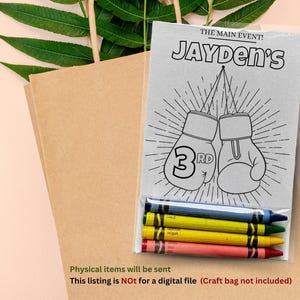 Custom Boxing Coloring Kits Kids Party Favors