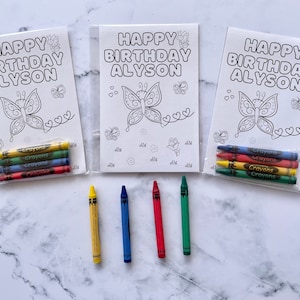 Custom Butterflies Coloring Kits Kids Party Favors