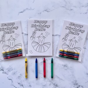 Custom Ballerina Girl Party Favors Coloring kits