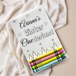 Winter ONEderland Coloring Party Favors – Personalized Kids Birthday Activity