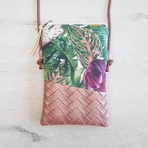 Handytasche / Handytasche zum Umhängen / Crossbody / Umhängetasche / Canvas / Kunstleder / vegan / Exotic