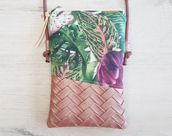 Phone case / Crossbody phone case / Shoulder bag / Canvas / Faux leather / Vegan / Exotic