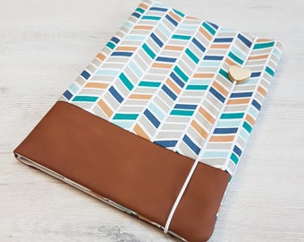U booklet cover personalized with name / vaccination certificate / health booklet cover / examination booklet cover / cotton / imitation leather / geometric colorful