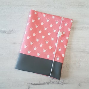 U-boekjeshoes gepersonaliseerd met naam / vaccinatiecertificaat / gezondheidsboekjes / examenboekjes / DIN A5 / katoen / kunstleer / kroon