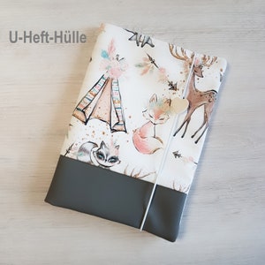 U-boekjeshoes gepersonaliseerd met naam / vaccinatiecertificaat / gezondheidsboekjes / examenboekjes / katoen / kunstleer / dieren boho