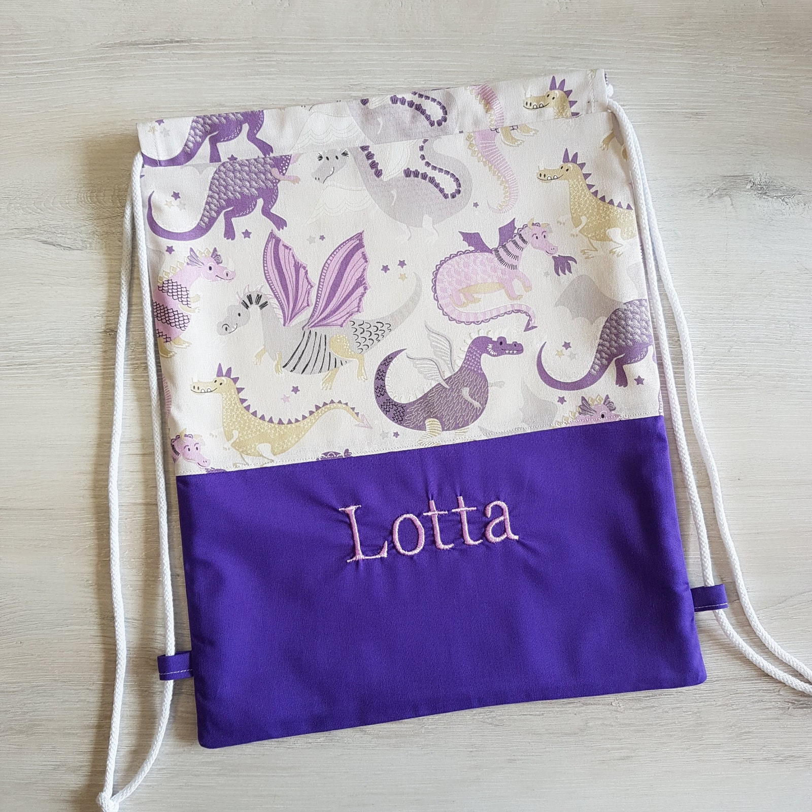 Sac de sport enfant personnalisable / sac de sport maternelle / sac de sport / sac de sport / sac de sport / sac à dos / dragon violet