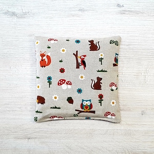 Personalized cherry stone pillow / rapeseed pillow / washable heat pad / cooling pad / grain pillow / forest animals