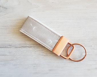 Lanyard, lanyard, key fob, copper, taupe, white