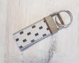 Lanyard, lanyard, keychain, gray, geometric, silver