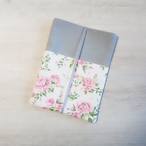 Funda para pasaporte de maternidad con compartimento adicional/bolsillo para pasaporte de madre/cartera para pasaporte de madre/lona/algodón/floral de rosas