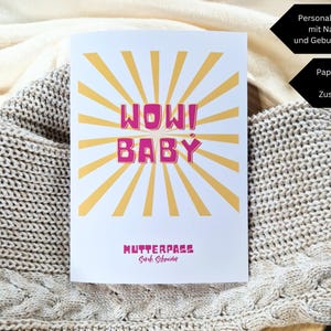 Moeders paspoorthoes kan worden gepersonaliseerd met compartiment + naam / Duitse moeders paspoorthoes / beschermende moeders paspoorthoes / stofhoes / WOW BABY