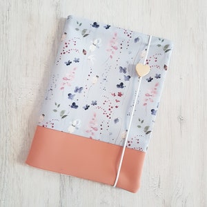 U-boekjeshoes gepersonaliseerd met compartiment en naam / examenboekjes / gezondheidsboekjes / katoen / kunstleer / papaverbloesemgrijs