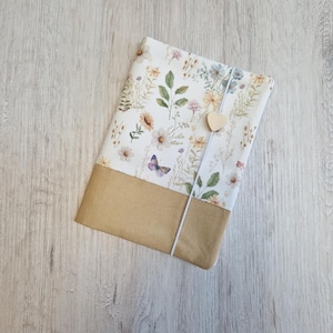 Moeder-kindpashoes gepersonaliseerd met extra vakje en naam / Moeder-kindpashoes / Katoen / Bloemen Vlinders