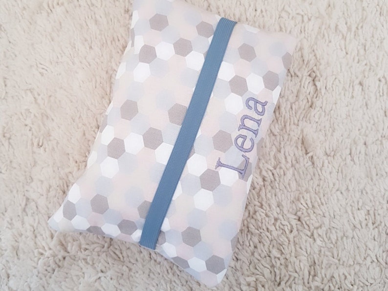 rubber and pacifier strap; Nappy clutch blue white diaper bag Nappy bag with name whales wet cloth compartment wrap bag
