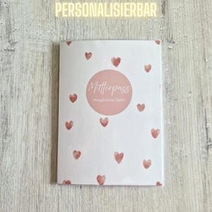 Maternity pass cover personalizable with compartment + name / cover German maternity pass / protective cover maternity pass / protective cover / heart