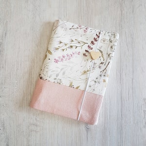 Zwangerschapspashoes gepersonaliseerd met extra vakje en naam / moeder-kindpashoes / katoen / grassen bloemen bloemen