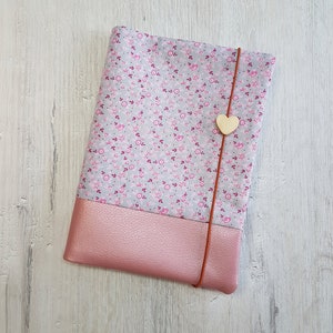 U-boekjeshoes gepersonaliseerd met compartiment en naam / examenboekjes / gezondheidsboekjes / katoen / kunstleer / bloemen