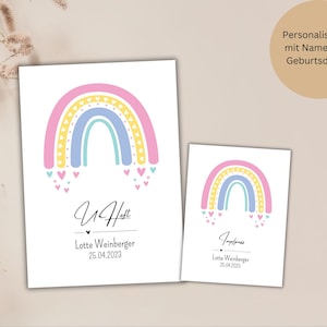 U-boekje omslag + vaccinatiecertificaat gepersonaliseerd met onderwerp en naam / gezondheidsboekje omslag / examenboekje omslag / beschermhoes / regenboogkleurig