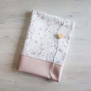 U boekomslag gepersonaliseerd met vak en naam / examenboekomslag / gezondheidsboekomslag / katoen / kunstleer / bladeren aquarel