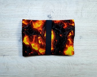 Tobacco pouch, tobacco pouch, tobacco pouch, twist pouch, twist pouch, fire, embers, coal, magma, lava
