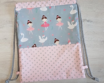 Personalized children's gym bag, kindergarten gym bag, gym bag, gym bag, ballerina sports bag