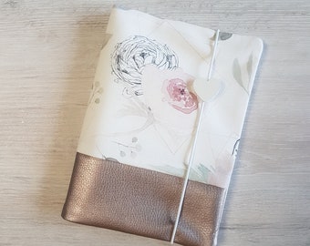 Maternity passport cover personalized with additional compartment and name/mother and child passport cover/cotton/imitation leather/floral flowers