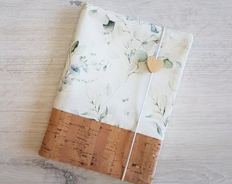 Maternity pass cover personalized with additional compartment and name / Mother Child Pass cover / Cotton / Cork / Eucalyptus