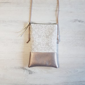 Borsa per cellulare/borsa/borsa a tracolla/tela/ecopelle/ornamenti