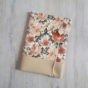 U-boekomslag gepersonaliseerd met vak en naam / examenboekomslag / gezondheidsboekomslag / katoen / imitatieleer / vintage bloemen