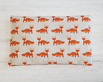 Personalized cherry pit pillow with name / Rapeseed pillow / Washable spelt heat pillow / Cooling pillow / Grain pillow / Canvas / Fox