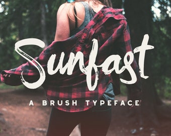 Sunfast Brush Font - Logo Font, Brush Typeface, Handwritten Lettering, Script Calligraphy