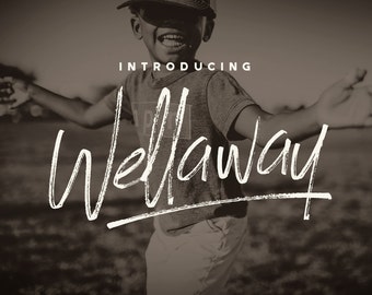 Wellaway Brush Font - Logo Font, Brush Typeface, Handwritten Lettering, Signature, Script Calligraphy