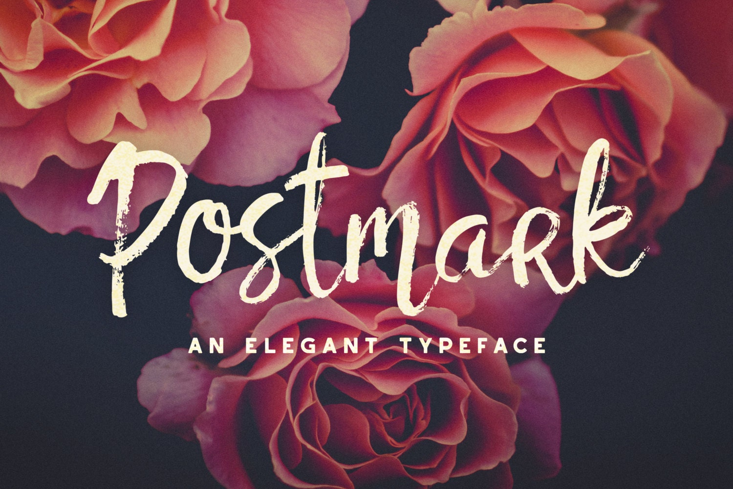 Postmark Wedding Brush Font - Brush Typeface, Handwritten Lettering ...