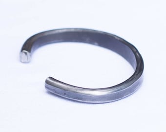Custom Fit Stainless Steel Cuff Bracelet with Oxide Patina