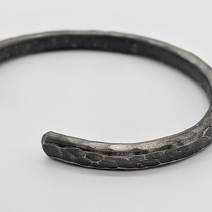 Women&#39;s Cuff Bracelet stainless steel cuff bracelet anvil forged cuff blacksmith forged handmade hand forged hand crafted cuff bracelet