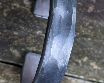 Handmade Titanium Cuff Bracelet, Forged Mens Jewelry