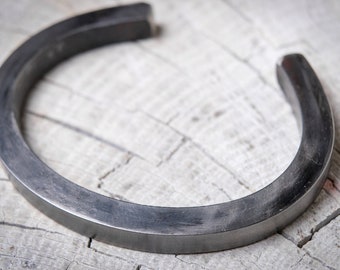Hand Forged Stainless Steel Cuff Bracelet - Custom Sized