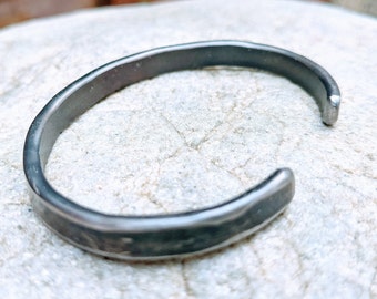 Titanium Cuff Bracelet Men, Simple Unisex Jewelry, Husband Gift