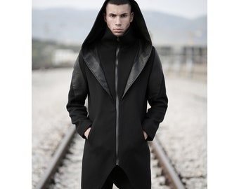 Men's Y2K Fake Two Piece Hoodies Harajuku Casual Cotton