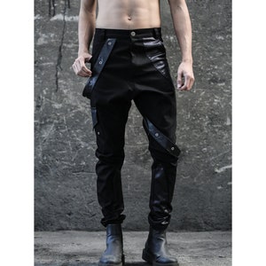 Grim Pants men Black Pants-avantgarde-street High Fashion-men