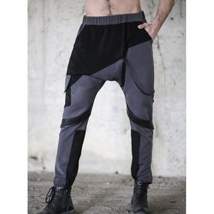 Amnioni Pants (unique men fashion-street fashion-men loose pants-dystopian-avantgarde fashion-black clothing-men street wear-cyberpunk)