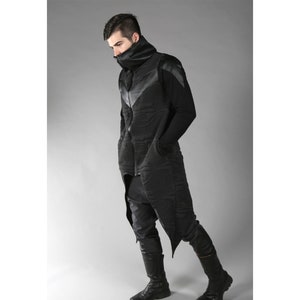 Switch Jacket (futuristic men clothing-apocalyptic clothing-dystopian-cyberpunk clothing-burning man fashion-dark fashion-men long jacket)