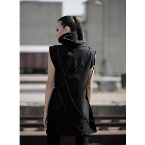 Peyton Tunic (women fashion-alternative clothing-black poncho-unique-street fashion-dystopian-postapocalyptic fashion-cyberpunk)