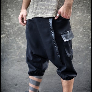 Collector Short (black pants-loose man pants-apocalyptic-avantgarde-street fashion-alternative clothing-futuristic-cyberpunk-dark fashion)