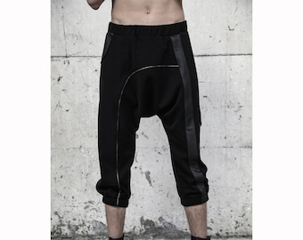 Prospect Pants (unique men fashion-street fashion-men loose pants-dystopian-avantgarde fashion-black clothing-men street wear-cyberpunk)